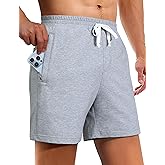 Pioneer Camp Sweat Shorts for Men 5 Inch Inseam Shorts Athletic Gym Workout Casual Cotton Shorts for Running Pajama Lounge