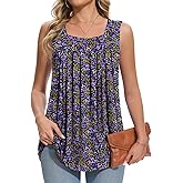 PEVRL Tank Top for Women 2026 Summer Sleeveless Square Neck Loose Fit Flowy Shirts M-3XL