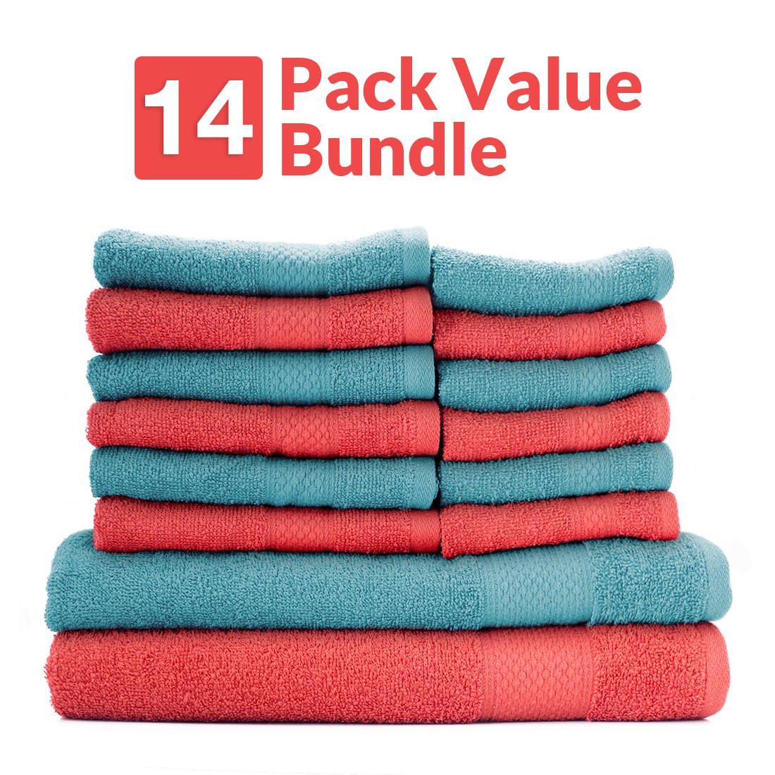 Swiss Republic Towels 14Piece Value Pack 100 Egyptian Cotton Bath