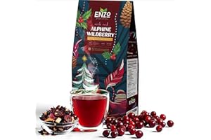 ENZO'S PRIVATE SELECTION ENZO Tea Master Reserve - Alpine Wildberry (4oz) a Cherry Cranberry Secret Recipe | Mountain-Foraged Wild Berry Hibiscus | Loose Leaf Caffeine Free 37 Servings