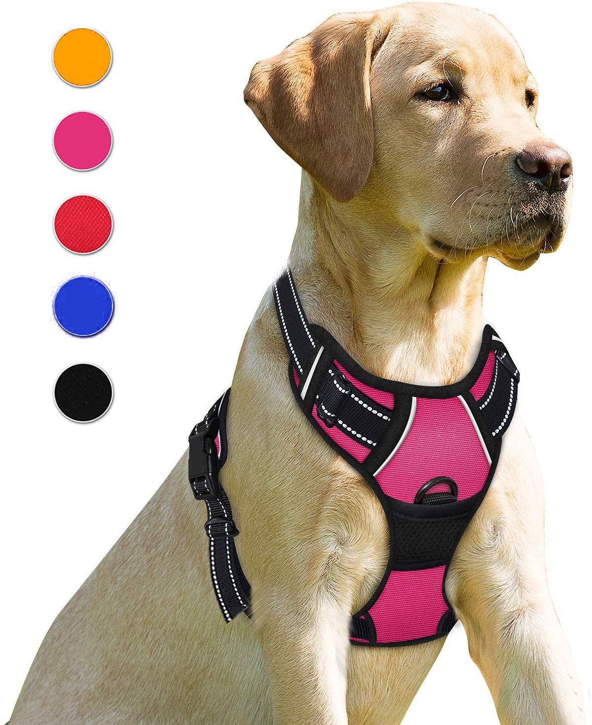 Supet Hundegeschirr Einstellbare, Anti Zug Geschirr Reflektierend Brustgeschirre aus Nylon