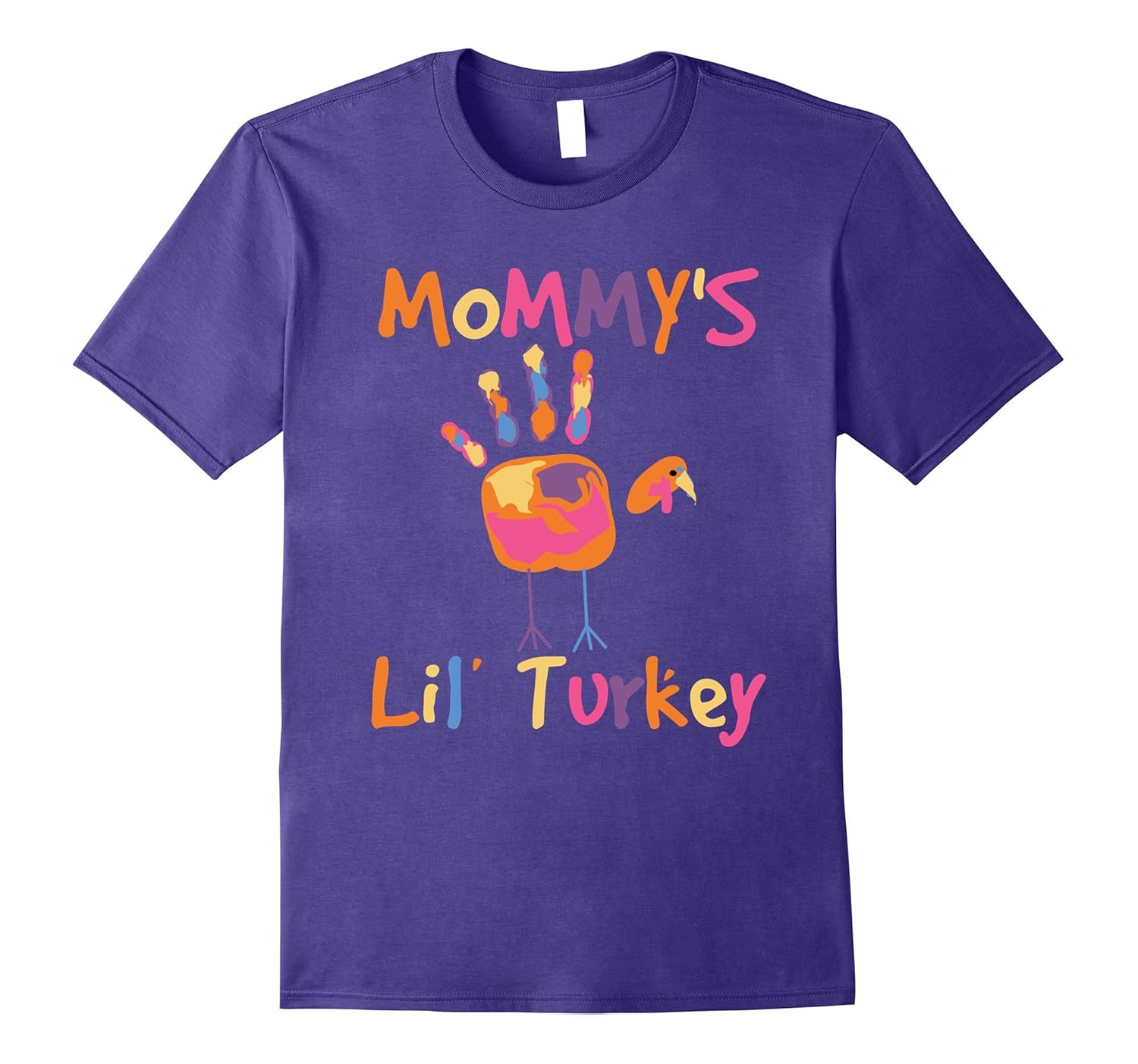 Turkey Face Handprint T-shirt Thanksgiving Shirt for Kids-ANZ