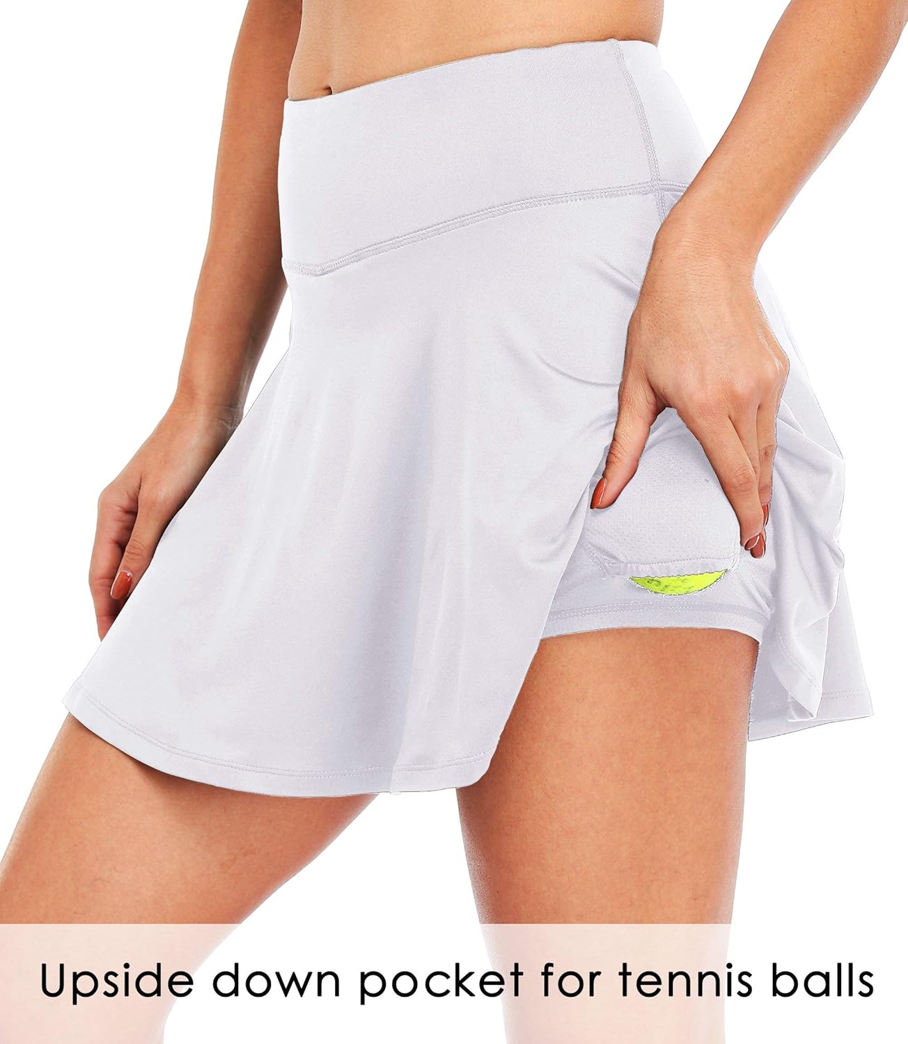 Willit Women's Tennis Skirt High Waisted Golf Athletic Running Skorts Sports Pleated Skirts with Ball Pockets UV Protection: Sports & Outdoors