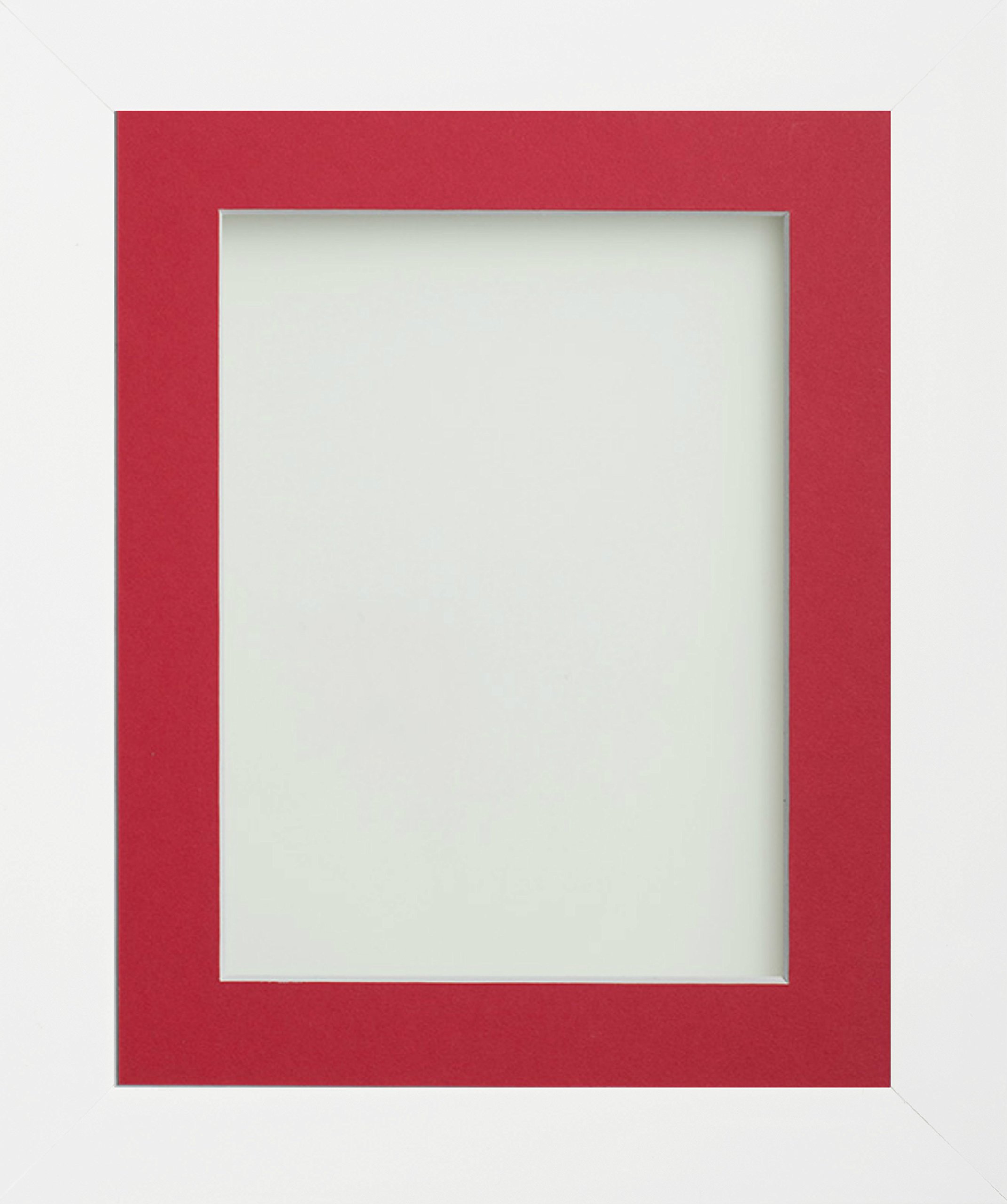 Frame Company Candy Range White Picture Photo Frames with Mount*Choice of Colours*