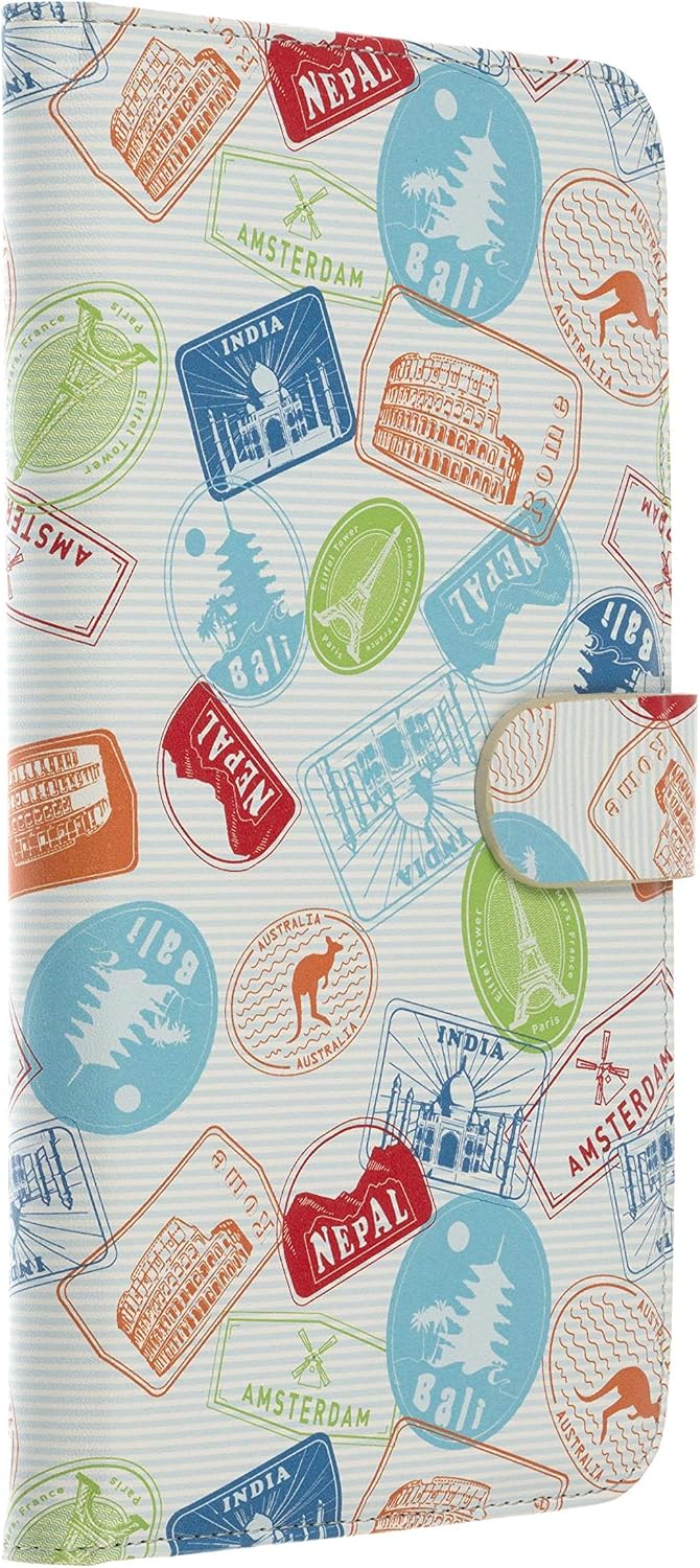 Trendz Passport Wallet 23cm Travel Stamps, Tampons Voyage, 23 cm