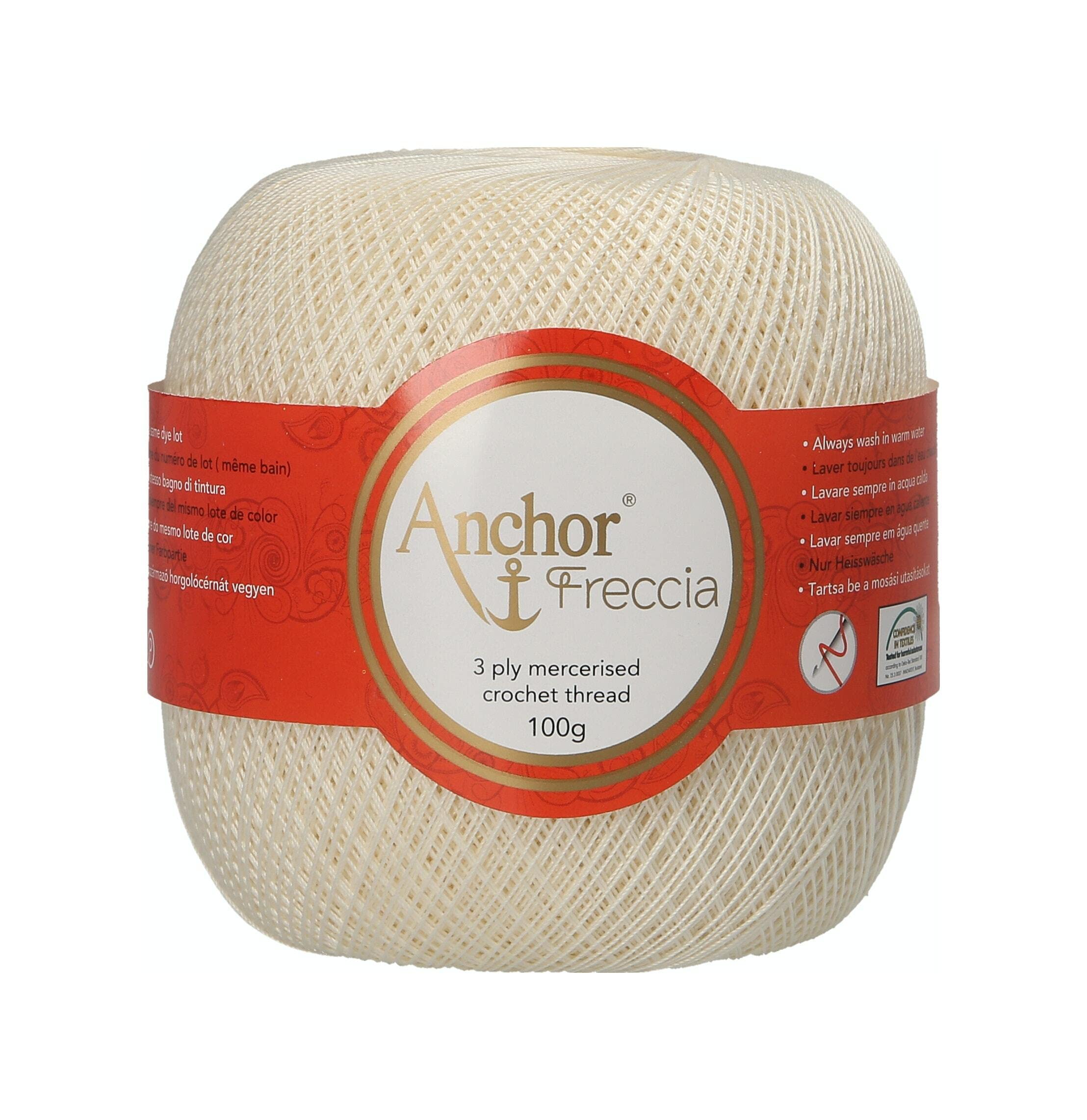Anchor 4770020-06650 Crochet Yarn, 100% Cotton, 6650, Thickness 20, 163 g