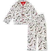 The Grinch Pajamas 2-Piece Matching Set - Soft Kids Christmas PJs Loungewear Button Down Coat, Boys Girls - Official Product