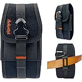 Aokotiyi Heavy-Duty Buckle Closure case is Suitable for iPhone 12/13/14/15/16/17 pro max 14/15/16/17 Plus, 11/14 pro Canvas Belt Protection case and Sturdy Bag Tactical Phone Stand