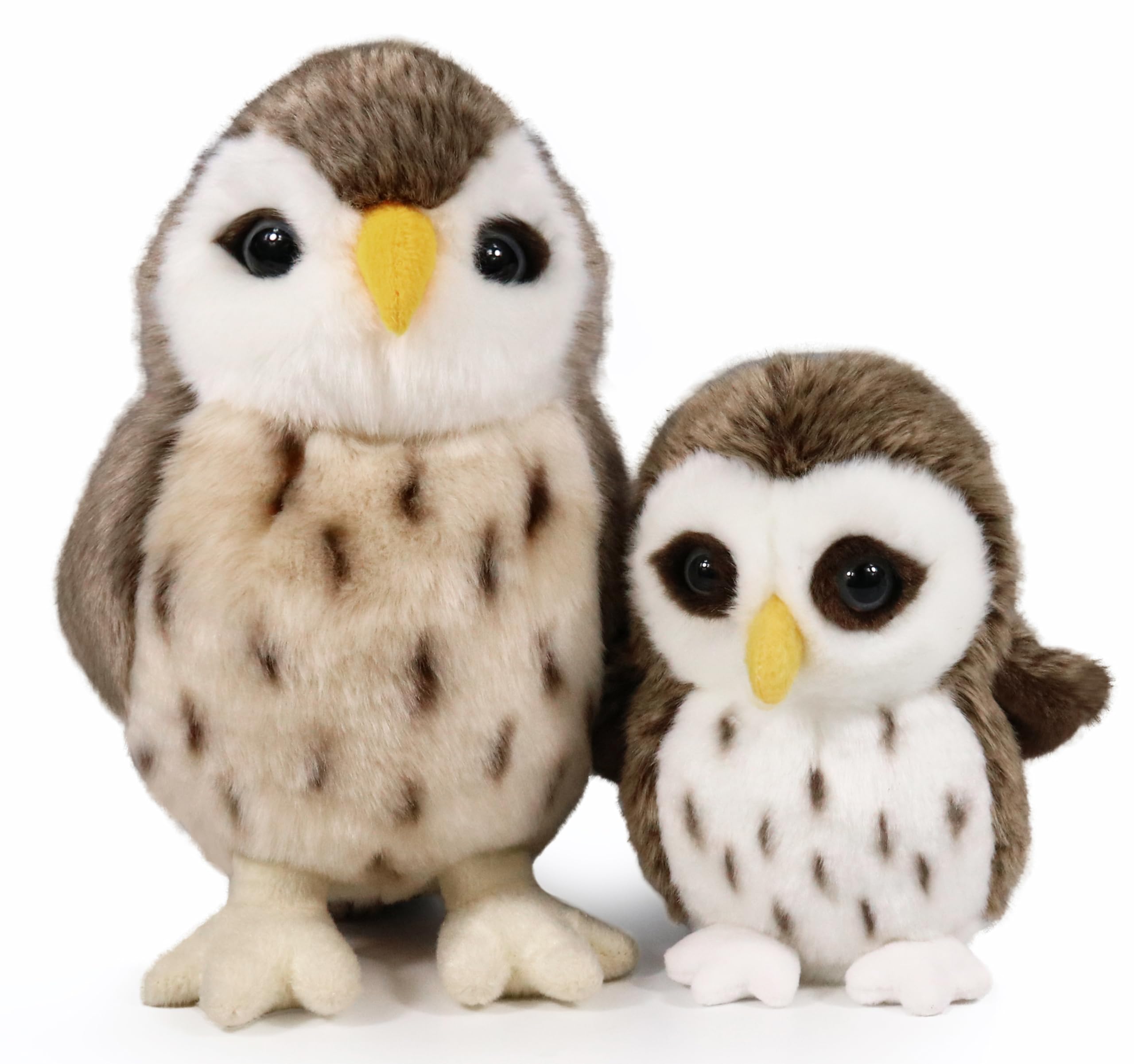 ICE KING BEAR Mom and Baby Stuffed Animals Set Zoo Wild Animals (Owl)
