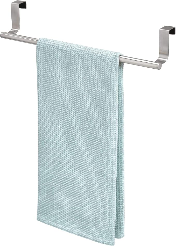 Porte-Serviettes Sans Perçage Pour Porte - Acier Inoxydable, 23cm - Blanc