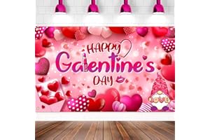 Large 71" X 43" Happy Galentines Day Banner, Large 71" X 43" Red Pink Galentines Day Banner, Galentine Banner For Galentines Day Decorations, Galentines Day Party Decorations tineit