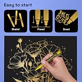 ARTISTRO 5 Gold Acrylic Paint Pens Set Extra Fine Tip Water Based view 7