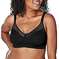 Playtex Women's 18 Hour Minimizer Bra 4697, Smoothing Wireless Bra, Full Coverage T-Shirt Bra