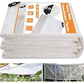16 Mil Greenhouse Cover,Clear Plastic Tarps Heavy Duty Waterproof 16x20FT | UV Resistant Poly Clear Tarps with Grommets, Greenhouse Heavy Duty Tarp for Gardening,Farming,Nursery,Garden