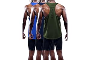 NELEUS Men's 3 Pack Workout Running Tank Top Sleeveless Gym Athletic Shirts