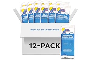 In The Swim Chlorine-Free Pool Shock – Quick Dissolving, Fast-Acting, Shock-Oxidizer for Swimming Pools, Spas, and Salt Chlorinated Pools Compatible - 12 x 1 Pound Bags