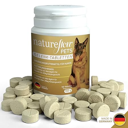 Gelenktabletten für Hunde - mit Grünlippmuschel, MSM und Teufelskralle - Hohe Akzeptanz beim Hund da keine Kapseln - 100 Tabl