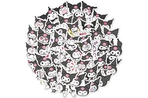 XIAOQINGXIN Kuromi Stickers for Water Bottles 50 Pcs Cute, Waterproof, Beautiful and Fashionable Youth Stickers, Suitable for Cups, Phones, Bicycles, Guitars, Suitcases,Piano,Skateboard.