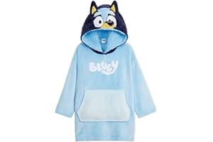 Bluey Blanket Hoodie for Kids Cozy Warm Fleece Wearable Blanket Girls Gifts