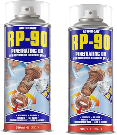 Action Can RP-90 2x 500ml Rapid Penetrating Oil Rusty Seized Bolt Screw