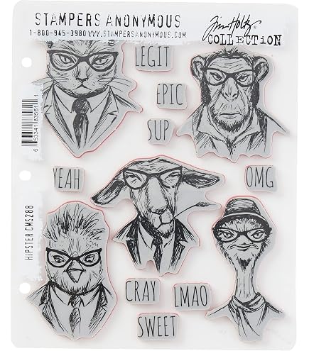 Amazon.com: Tim Holtz Cling Stamps 7