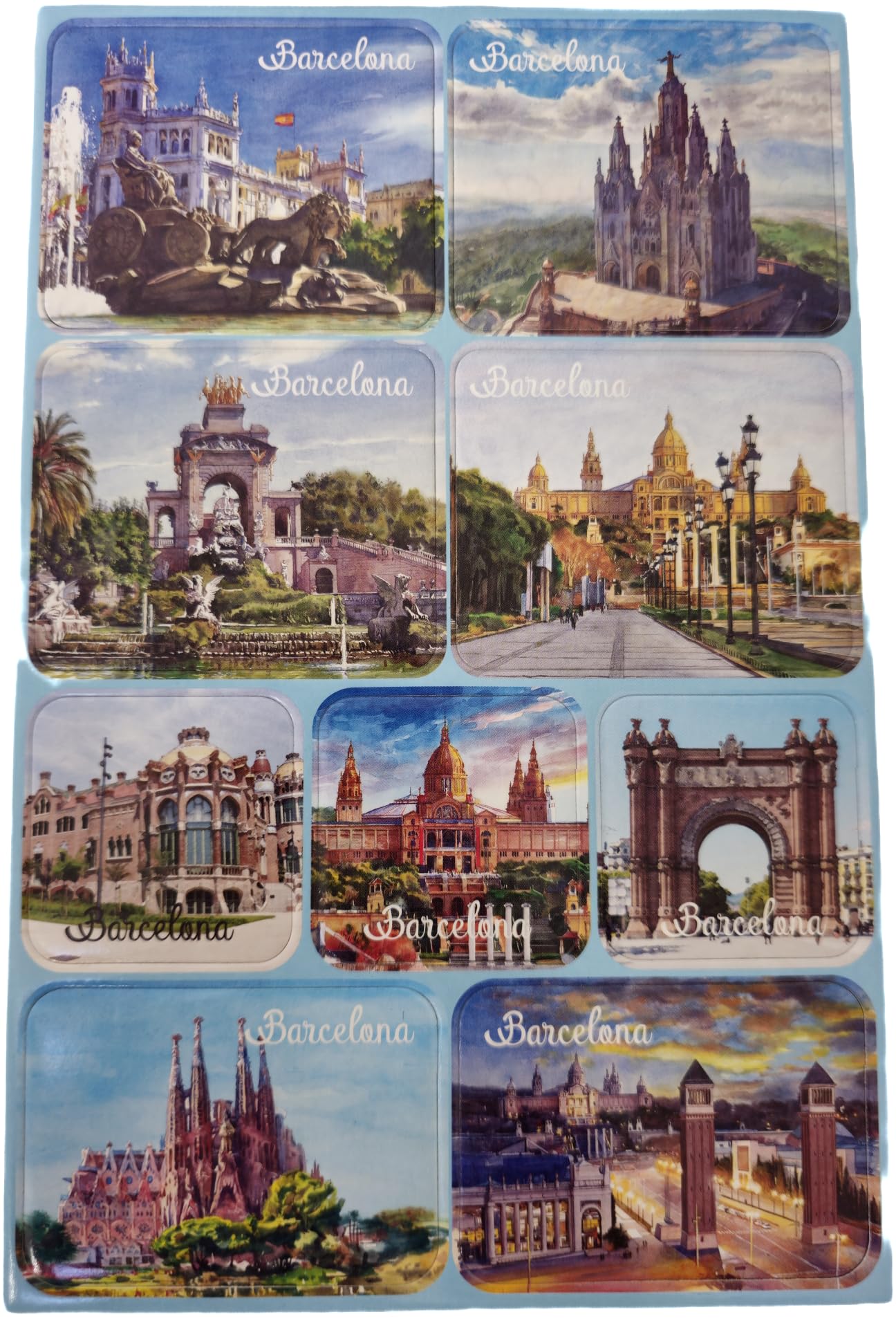 Generic Barcelona Paints Magnet Pack of 9