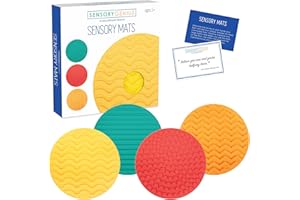 Sensory Mats for Children and Adults – Includes 4 Texture Pads for Special Needs Children in The Classroom or Home – Ages 5 &