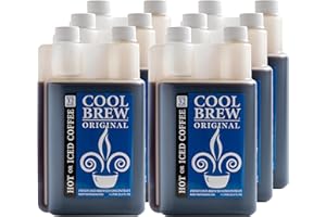 COOL BREW CoolBrew Original 6 Pack - 32 DRINKS PER BOTTLE - Fresh Cold Brew Liquid Concentrate - For Iced or Hot Coffee, Unsweetened, No Preservatives