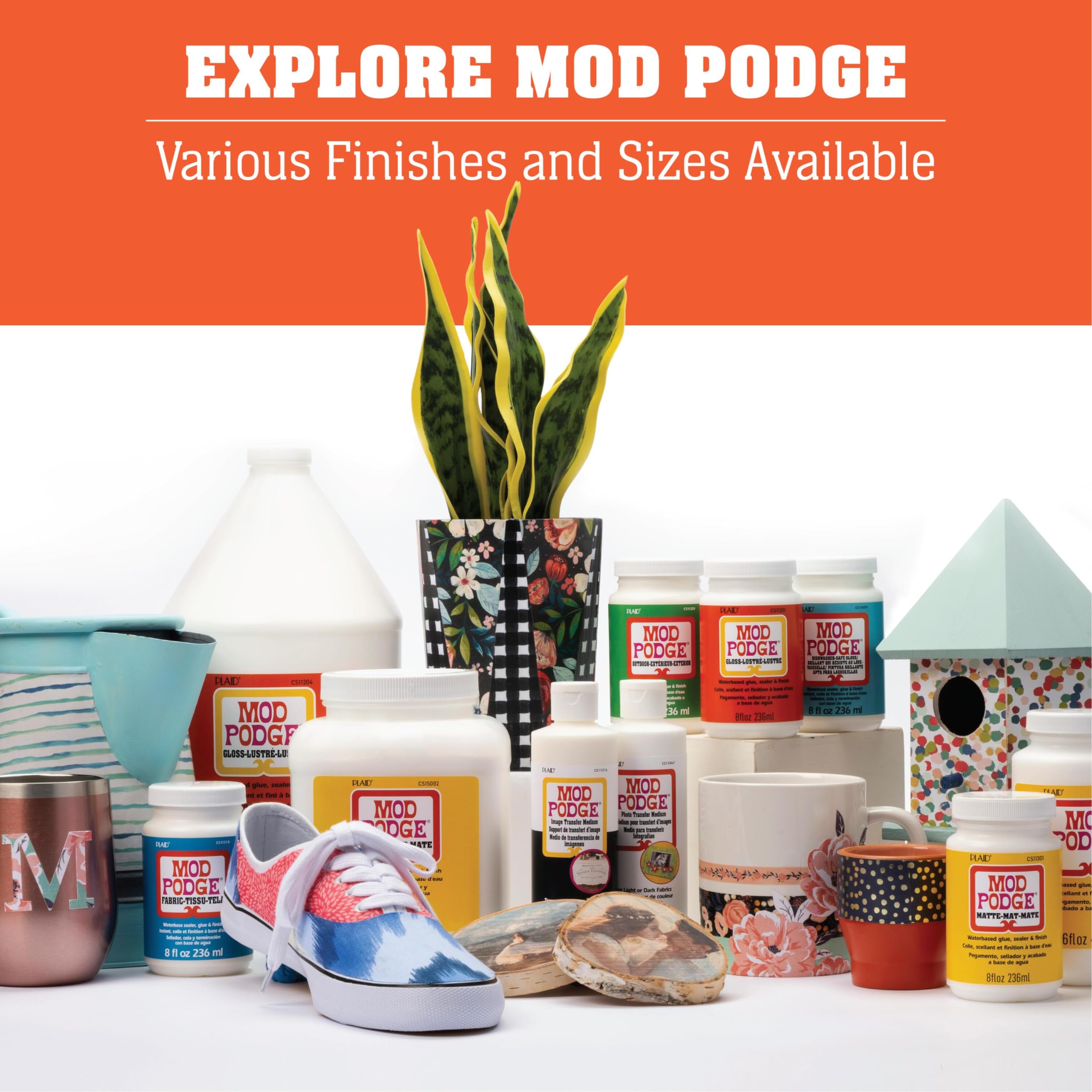 Mod Podge Plaid Stiffy Fabric Stiffener (8-Ounce), 1550, White