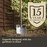 Kent & Stowe Stainless Steel Pointed Spade with Extended Shank & Tread view 5