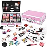Makeup Kit for Women Girls, Fashionable Make Up Present Set for Beginners Professionals Traveler with Case, Makeup Essential with Eyeshadow Palette, Lip Gloss, Mascara,Foundation Face Primer(Pink)