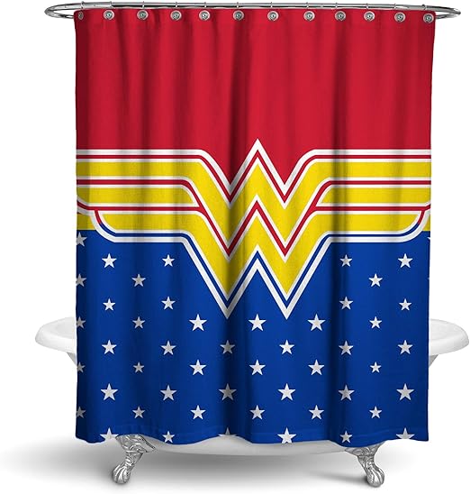 Dc Comics Wonder Woman Stars Shower Curtain Amazon Ca Home Kitchen