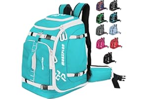MORXPLOR Ski Boot Bag - 65L Padded, Waterproof Ski Travel Backpack for Gear & Accessories