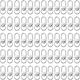 Keychain Clasp Keychain Clip Accessories Bulk 60pcs Colorful Lobster Claw Clasps for Keychains Clips Bag Charm Clip Swivel Clasp Hooks for Purses Craft DIY Key Chain Making Supplies (Silver)