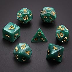 BABEJIA 7 Sets (49PCS) Polyhedral Dice Set for