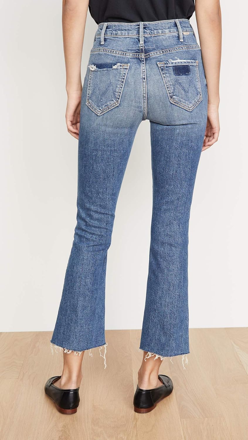 mother ankle fray jeans
