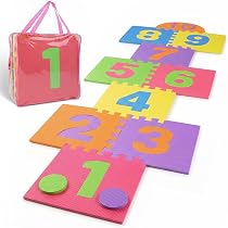 Hopscotch Playmat Foam Interlocking Puzzle Floor Mat - 10 Large