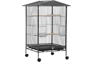 Sinopet Parakeet Bird Cage, 33‘’ Parrot Cage with Breeding Bird Nest Windows,Parrot Toys,Perch,Parakeet Cage Accessories,for Cockatiels,Finches,Lovebirds,Conure,Budgie, Canaries,Quaker,Pigeon Eclectus