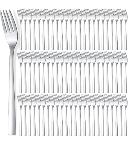 48-Pack Stainless Steel Dinner Forks - 8-Inch, Polished Silver, Dishwasher Safe - Perfect For Restaurants & Parties