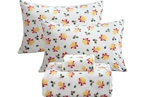 Softan Christmas Fleece Sheets Twin Single Size, Flannel Like Soft, Fuzzy Warm Plush Sheets, Velvet Polar Microfleece Bedding