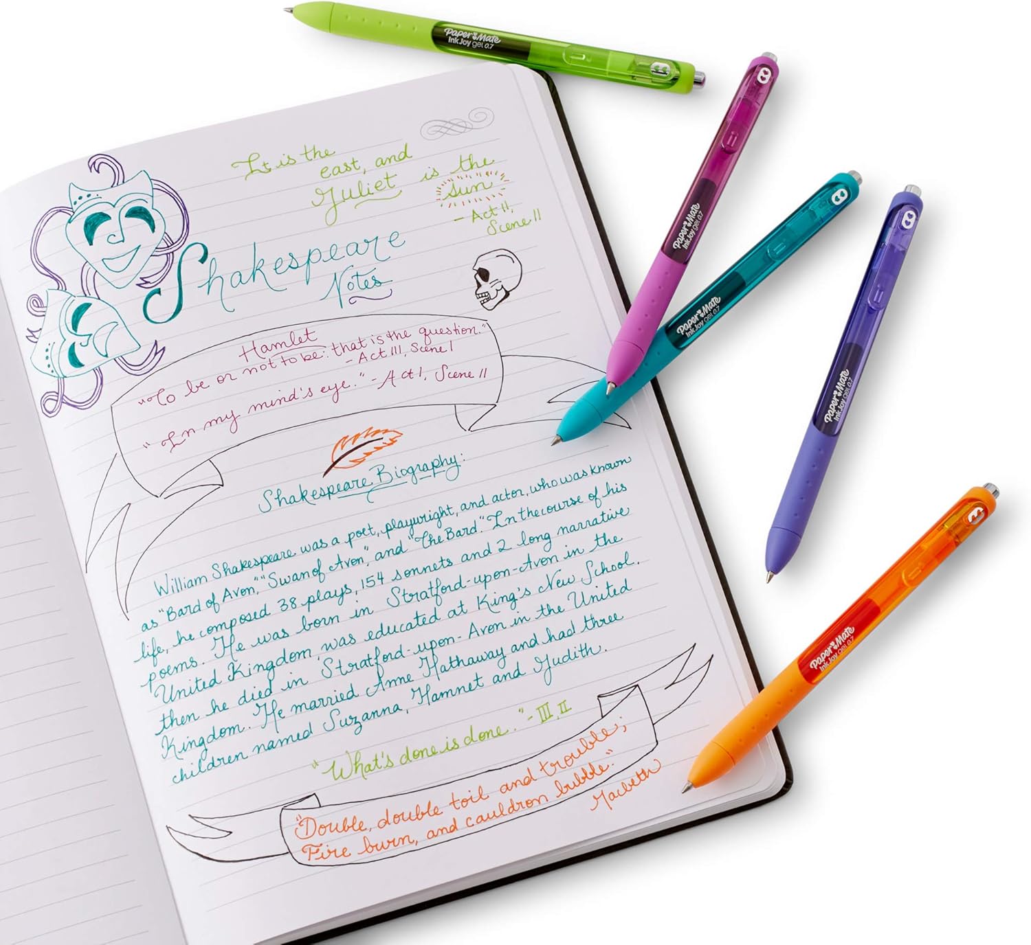 Paper Mate Gel Pens, InkJoy Pens, Medium Point, Assorted, 14 Count: Office Products