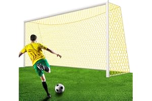 DDVLG Professional Soccer Goal Replacement Net 24x8FT, 18.5x6.5FT, Upgraded Durability [4mm Nylon, 4" Hexagonal], Enhanced All-Weather, Higher Tensile Strength & More Abrasion Resistant (Net Only)