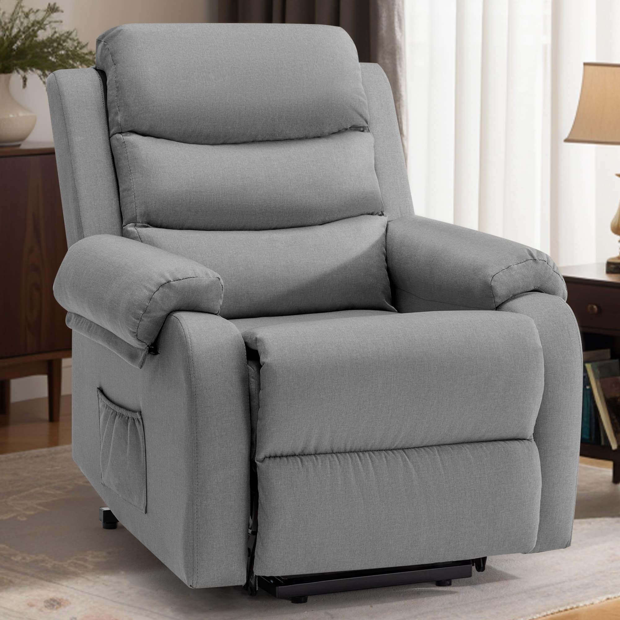 Photo 1 of ****STOCK PHOTO REFERENCE ONLY******Korser Recliner Chair for Adults, Power Lift Reclining Chair for Elderly, Small Recliner with Assist for Seniors, Electric Single Lift Sofa with Memory Function for Living Room Reading Room, Darkgrey