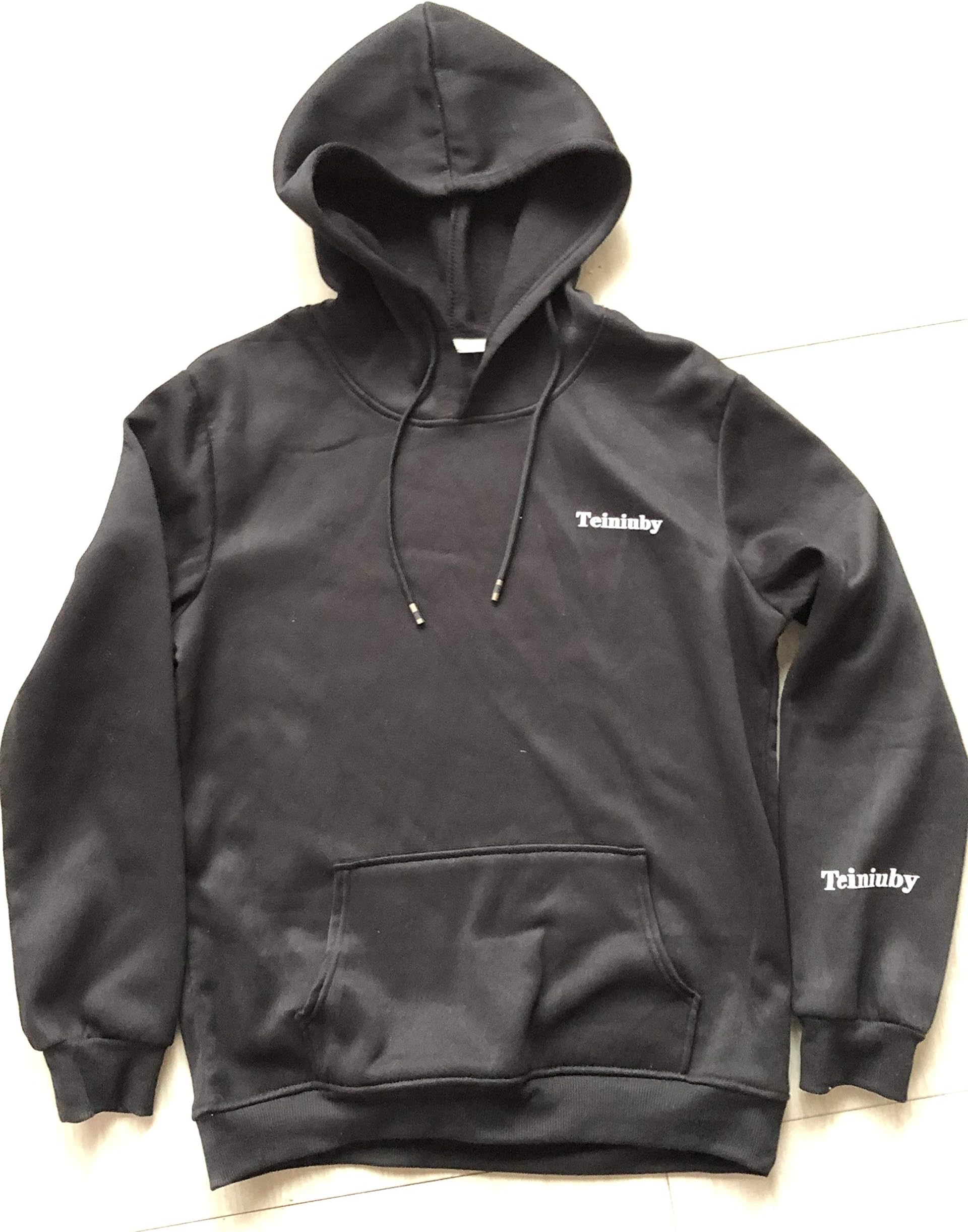 Teiniuby BTS Hoodie Love Yourself Sweatshirt Kpop Pullover Jungkook Jimin V Suga Rap Monster Lightweight Jacket Sweater (Black,Small)