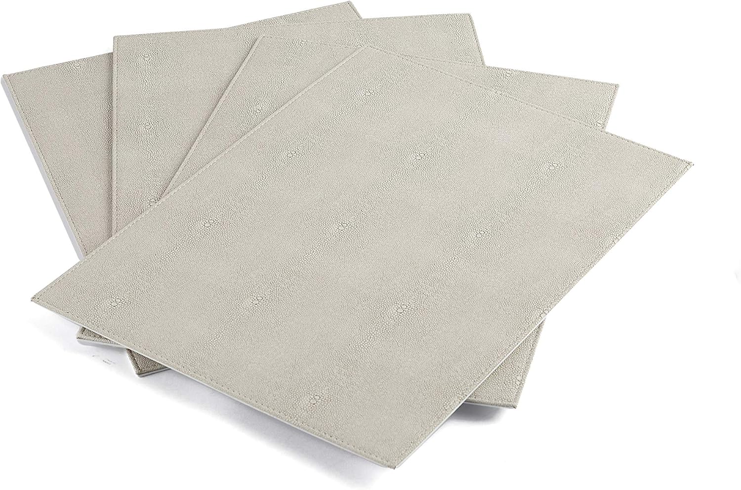 Westvillage Faux Shagreen Placemat (Set of 4pcs) Table mats, Ivory Faux