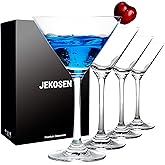 JEKOSEN Crystal Martini Cocktail Glasses 9 Ounce Set of 4 With Premium Gift Box Premium Strong Lead-Free Clear for Bar Martini