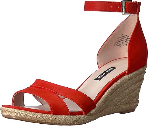 nine west red wedge sandals