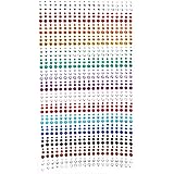 Self-Adhesive Rhinestone Stickers,15 Colors 900pcs,DIY Face Gems Body Stickers Nail Makeup 3mm 4mm 5mm Festival Carnival Embe