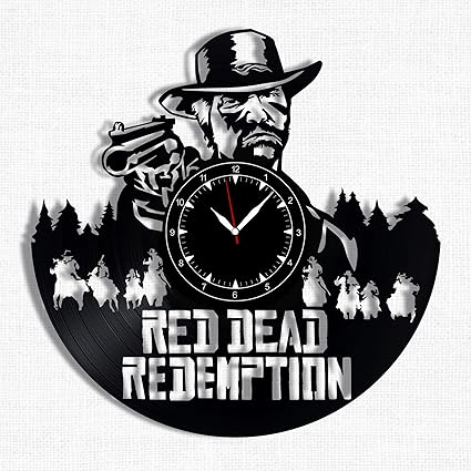 Red Dead Redemption Vinyl Record Clock Wall Clock Red Dead