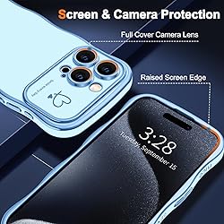 Hython for iPhone 15 Pro Case Cute Curly Wave Frame